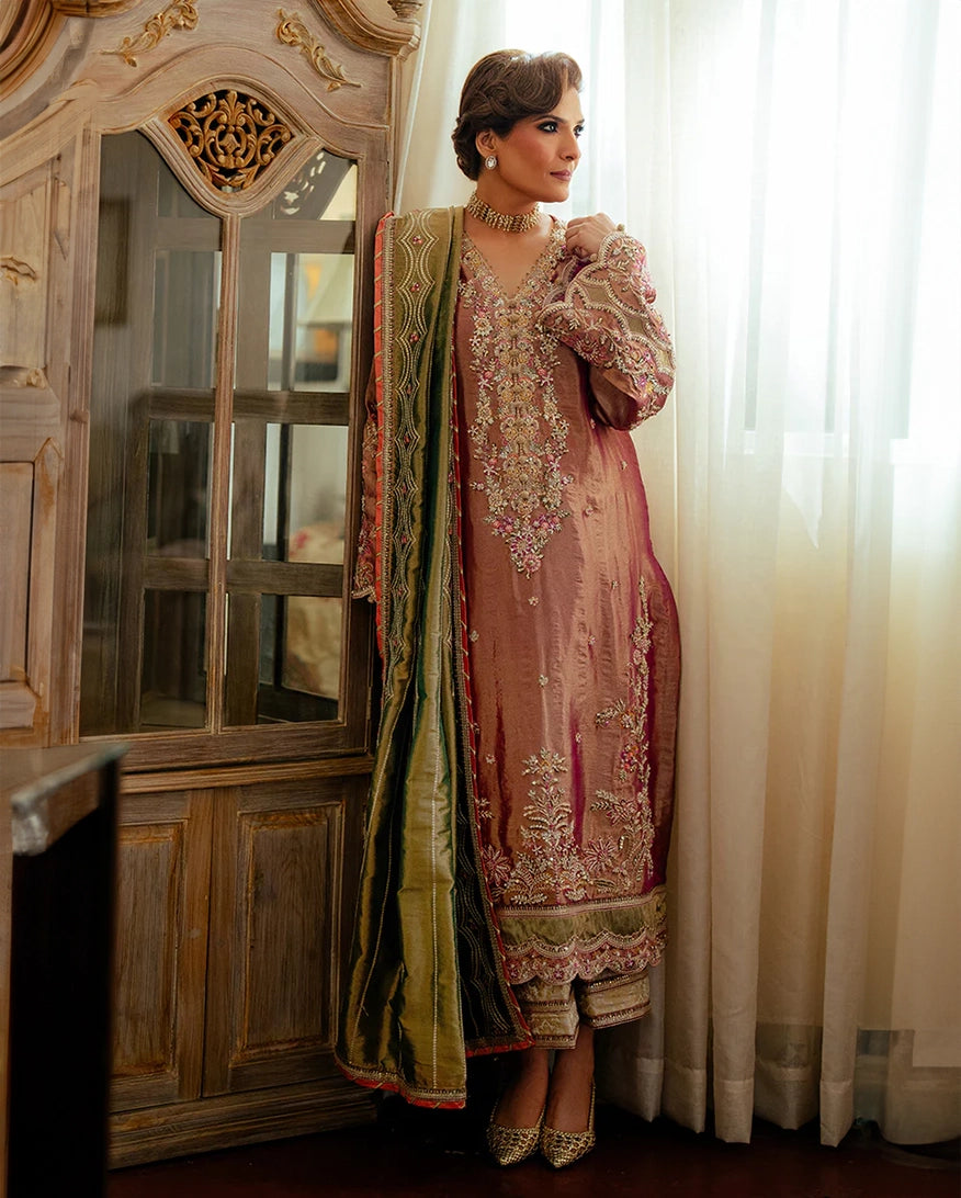 Mushq | Sunehri Lama Silk | Seema - House Of Hania