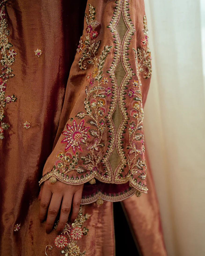 Mushq | Sunehri Lama Silk | Seema - House Of Hania