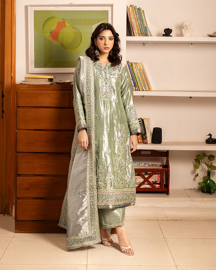 Mushq | Sunehri Lama Silk | Tabeer - House Of Hania