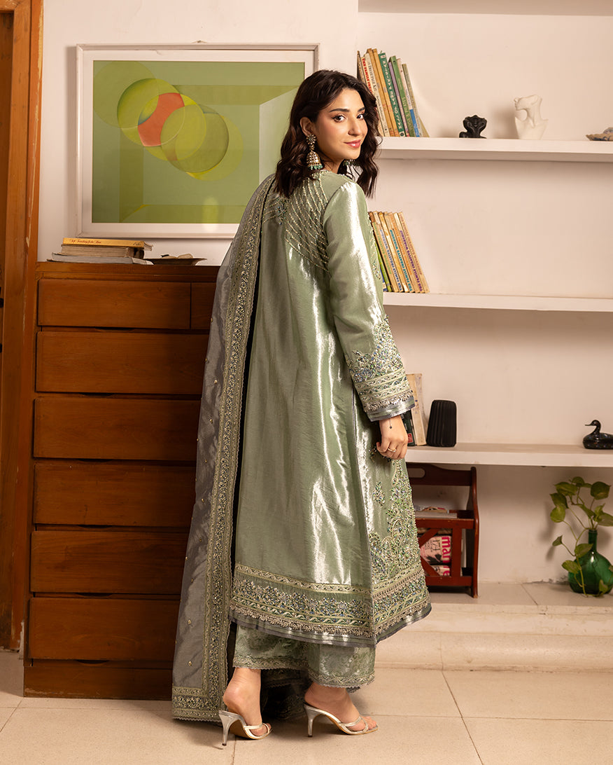 Mushq | Sunehri Lama Silk | Tabeer - House Of Hania
