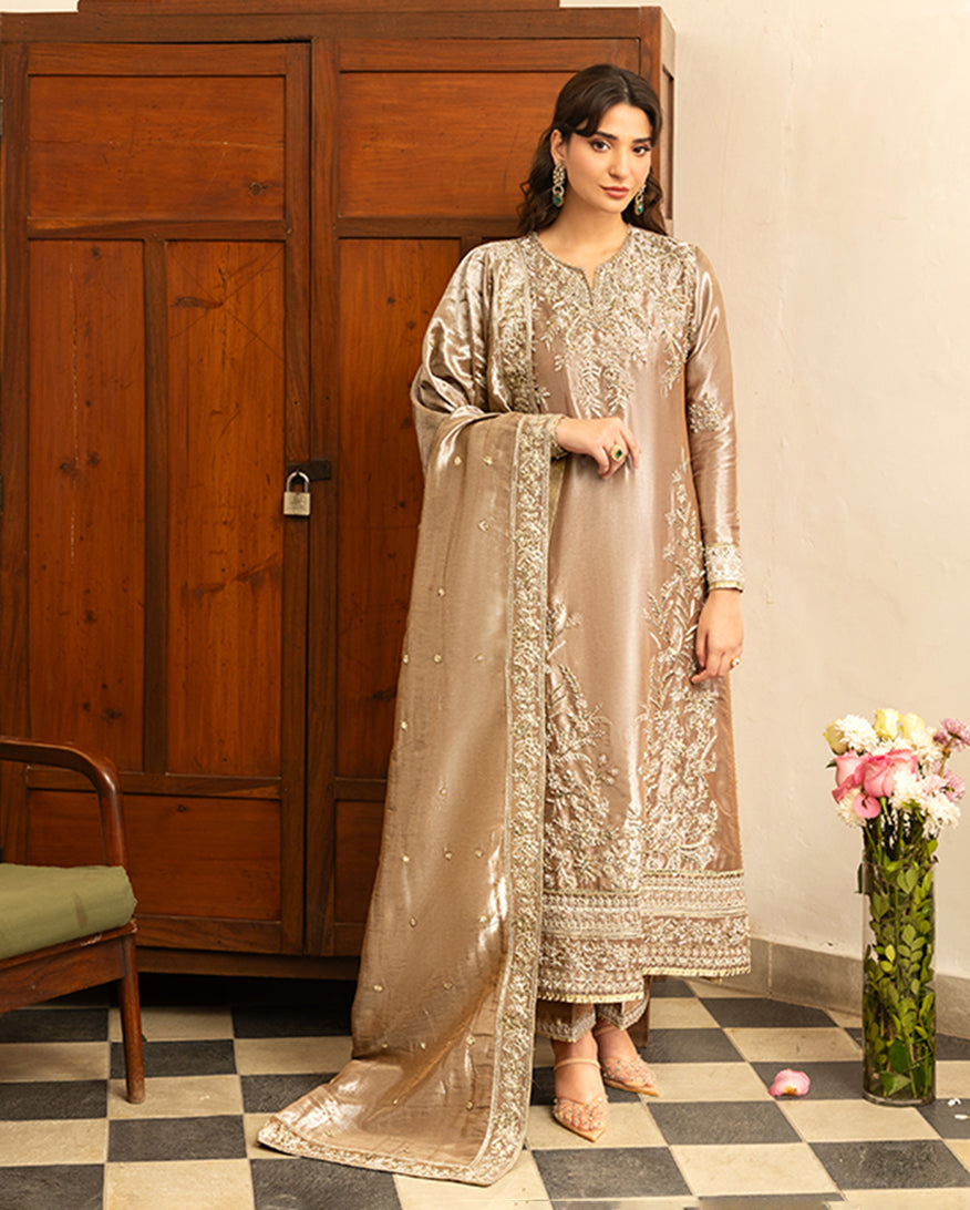 Mushq | Sunehri Lama Silk | Uswah - House Of Hania
