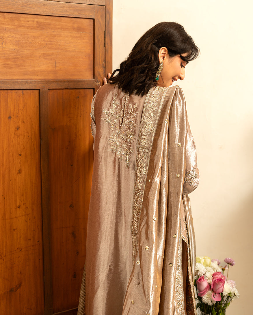 Mushq | Sunehri Lama Silk | Uswah - House Of Hania