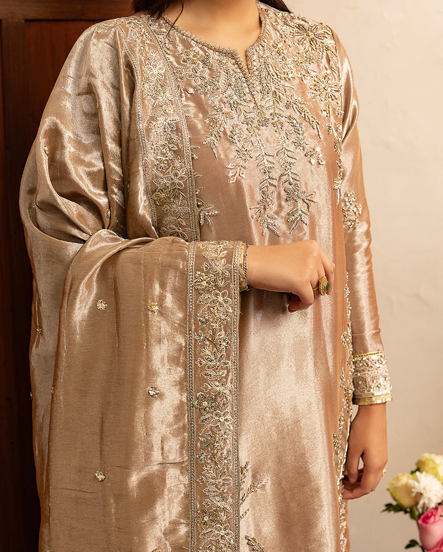 Mushq | Sunehri Lama Silk | Uswah - House Of Hania