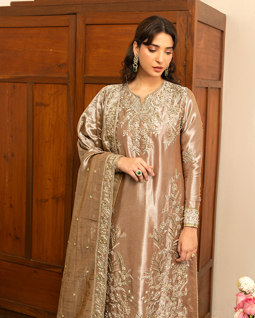Mushq | Sunehri Lama Silk | Uswah - House Of Hania