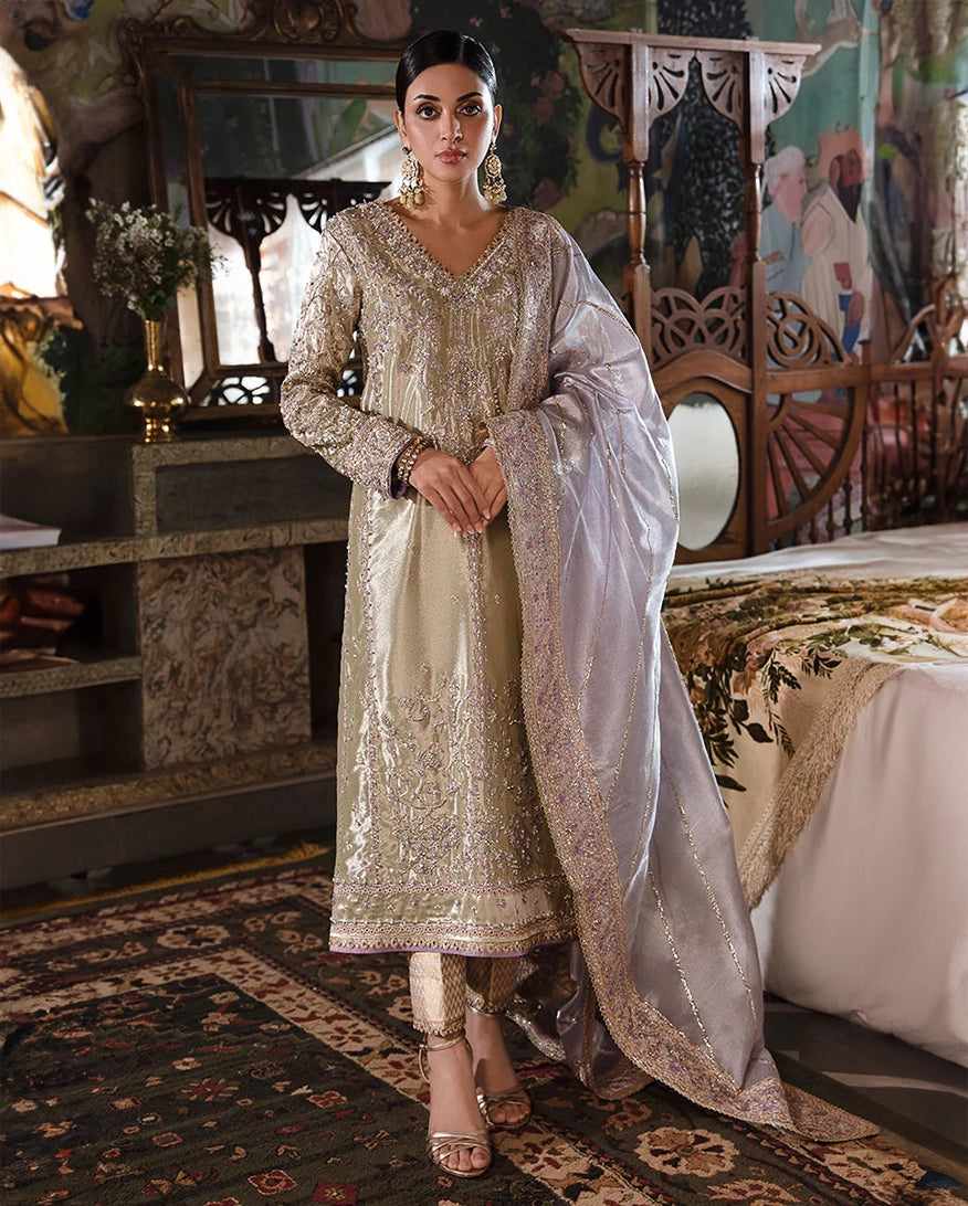 Mushq | Sunehri Lama Silk | Zyva - House Of Hania