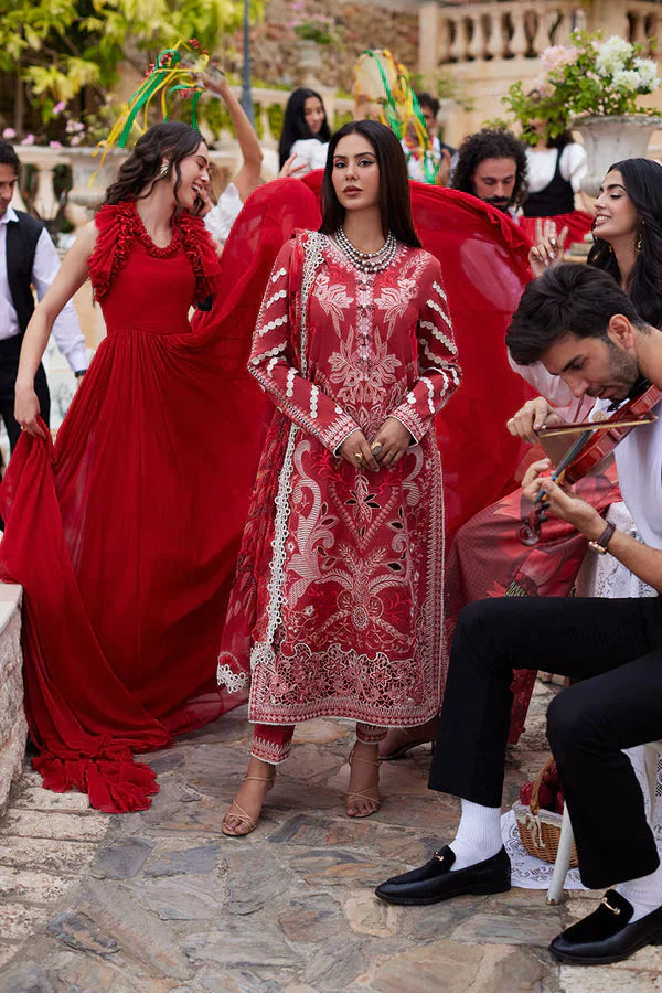 Mushq Te Amo Embroidered Lawn 3Pc Suit MSL-2401 Amore Affair - House Of Hania