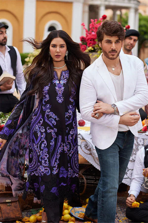 Mushq Te Amo Embroidered Lawn 3Pc Suit MSL-2410 Sardinia Splendor - House Of Hania