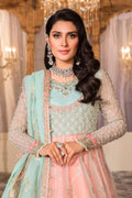NEW MARIA B - Pearl White, Peach and Aqua (BD-2408) - House Of Hania