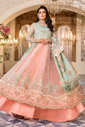 NEW MARIA B - Pearl White, Peach and Aqua (BD-2408) - House Of Hania