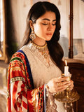 NUREH Exclusive Embroidered Peach Leather 3Pc Suit NE-64 - House Of Hania
