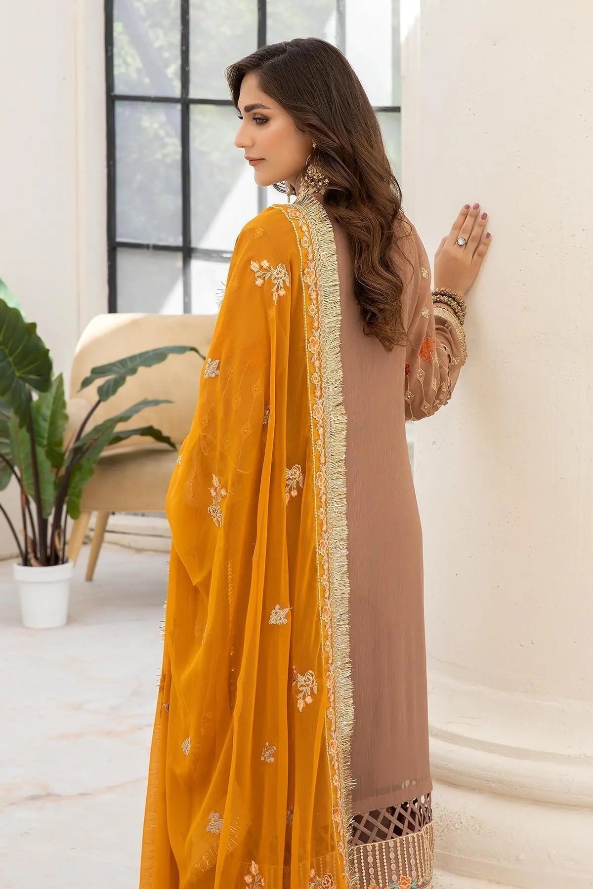 Naqsh Majestic By Imrozia Premium Chiffon 3Pc Suit M-53 Eleonora - House Of Hania