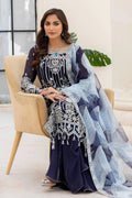 Naqsh Majestic By Imrozia Premium Chiffon 3Pc Suit M-54 Zoe - House Of Hania