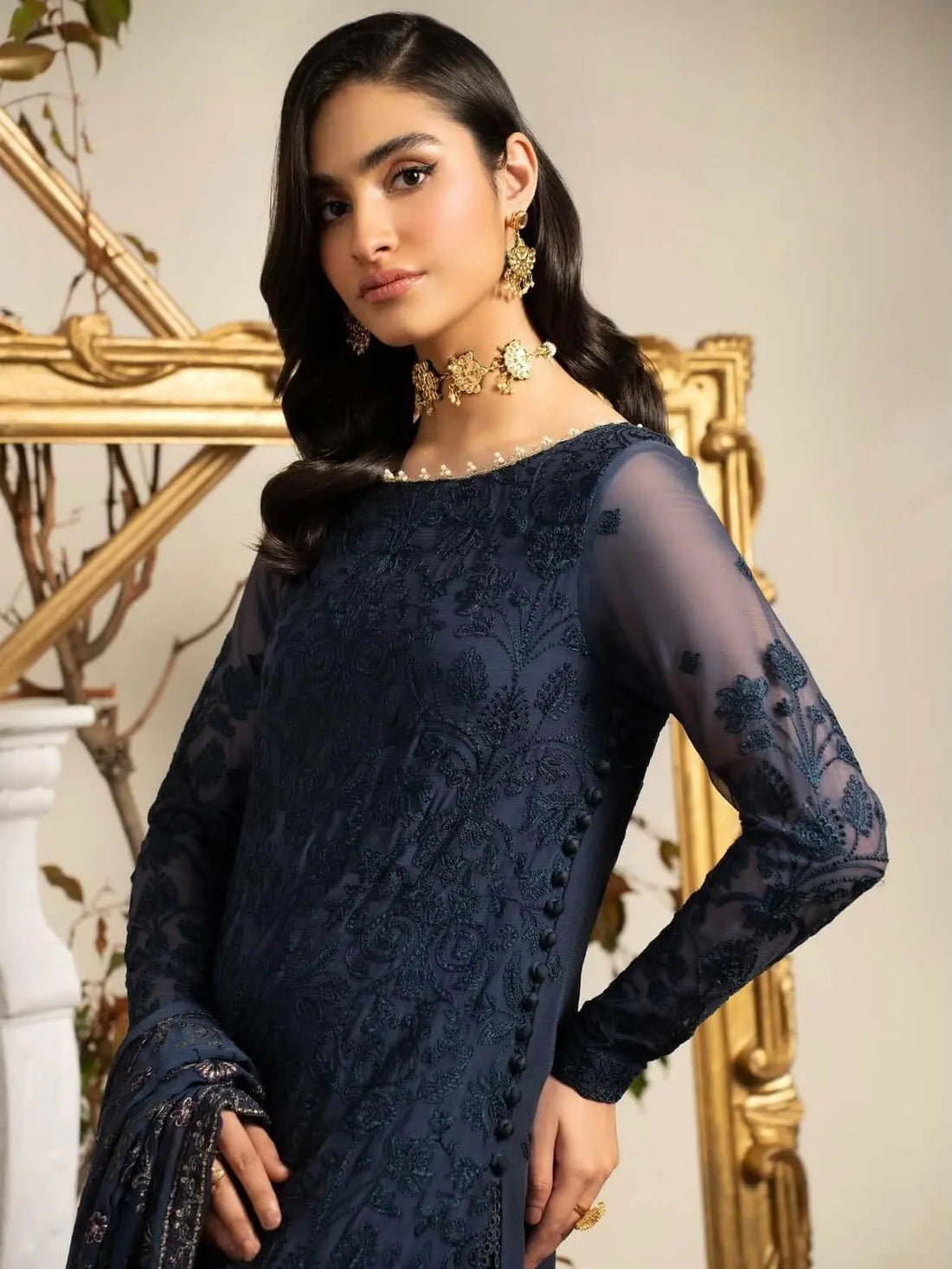 Naqsh by Zarif Unstitched Festive Formal 3 Piece Suit ZRN-08 JESSY - House Of Hania