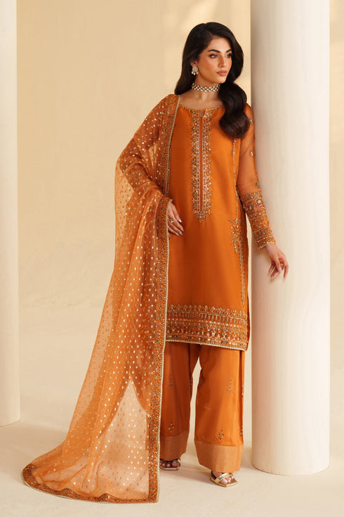 Naqshi | Feemora Organza Raw Silk | Yameen - House Of Hania