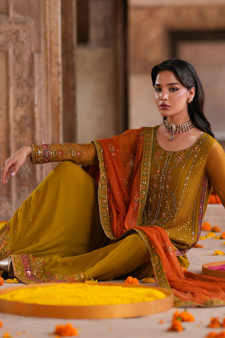 Naqshi | Zariah Crinkle Collection | Maahid - House Of Hania