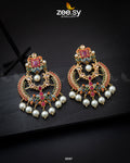 Naurattan Chandbali Earrings - House Of Hania