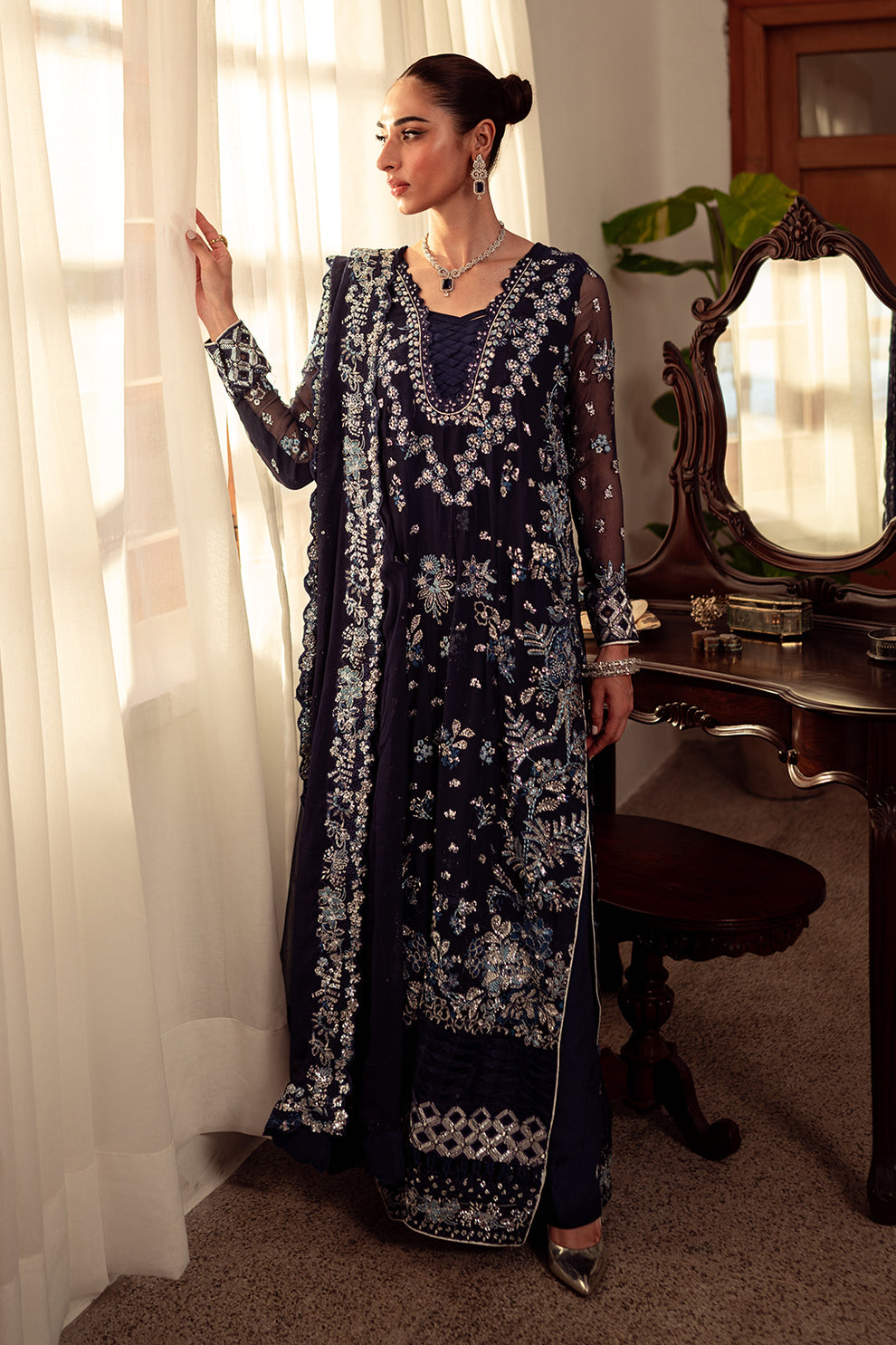 Neeshay | Dastaan Luxury Chiffon | Neelam - House Of Hania