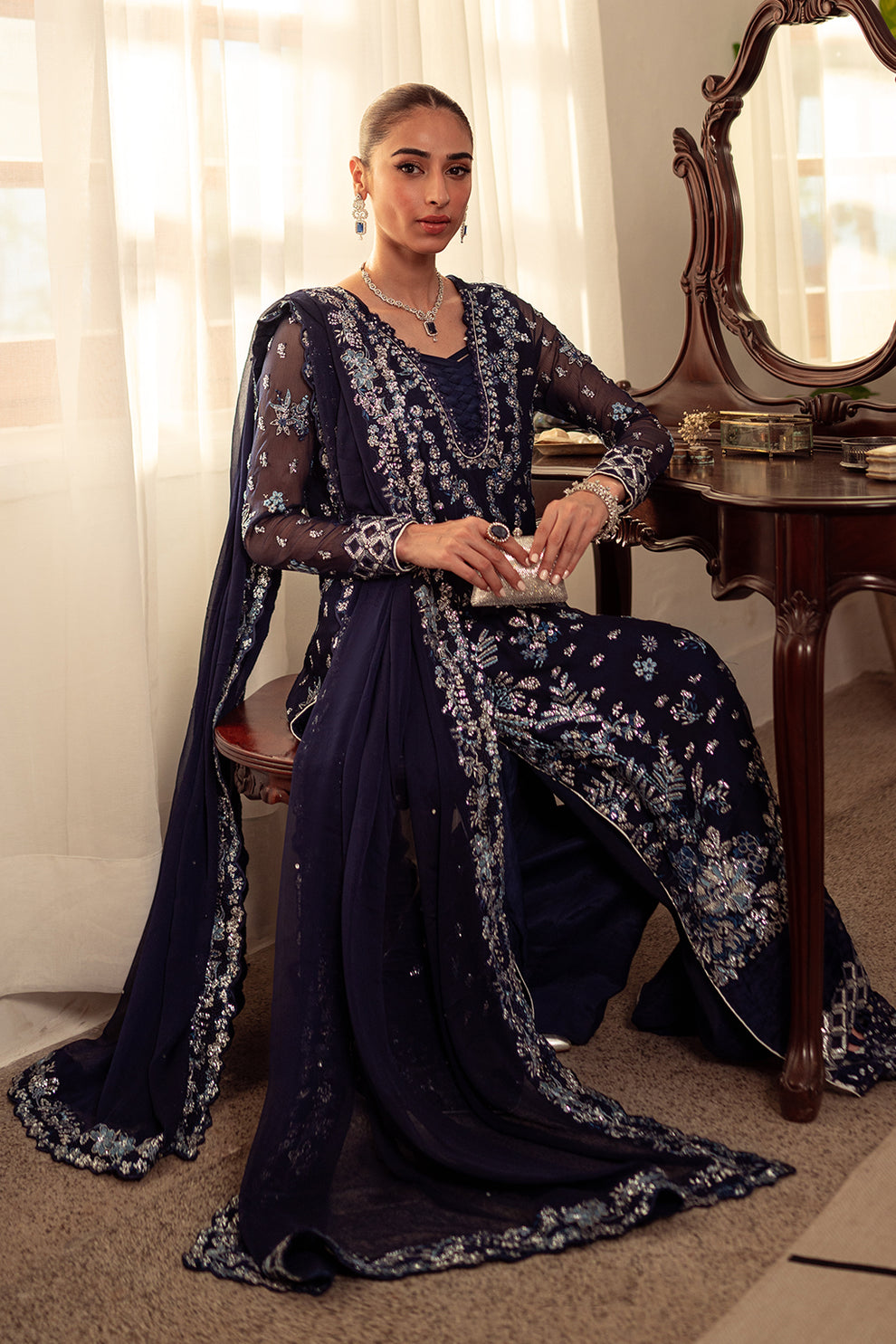 Neeshay | Dastaan Luxury Chiffon | Neelam - House Of Hania
