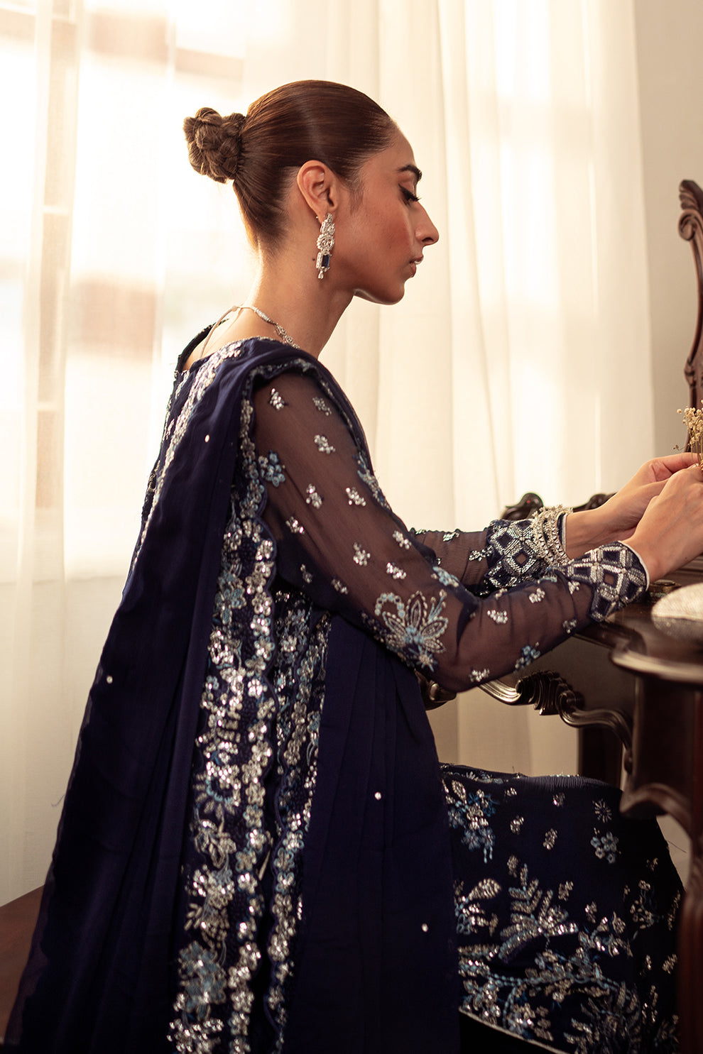 Neeshay | Dastaan Luxury Chiffon | Neelam - House Of Hania