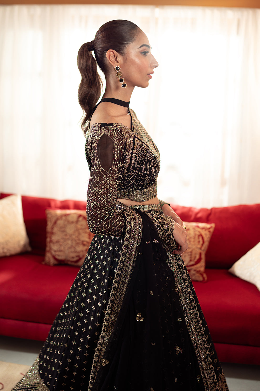 Neeshay | Dastaan Luxury Chiffon | Sunehri - House Of Hania