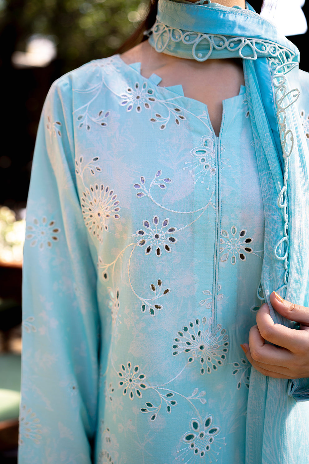 Neeshay | Summer Lines Printkari | OASIS - House Of Hania