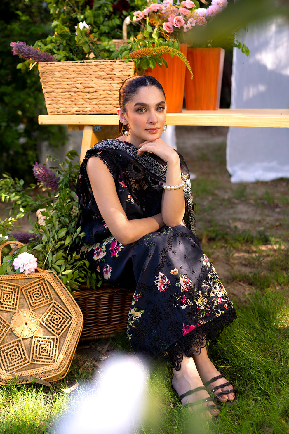 Neeshay | Summer Lines Printkari | OLIVINE - House Of Hania