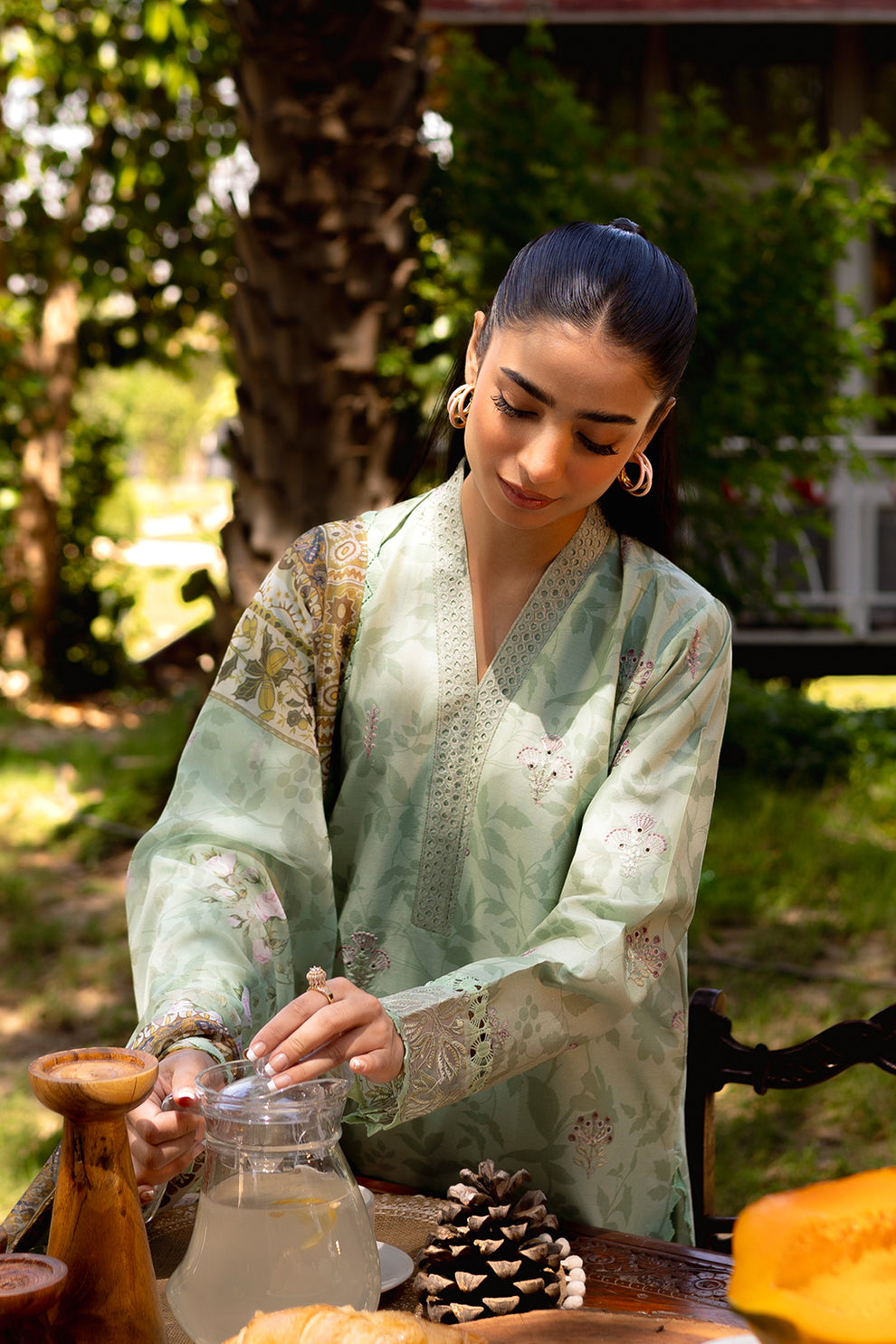 Neeshay | Summer Lines Printkari | SAGE BRUSH - House Of Hania