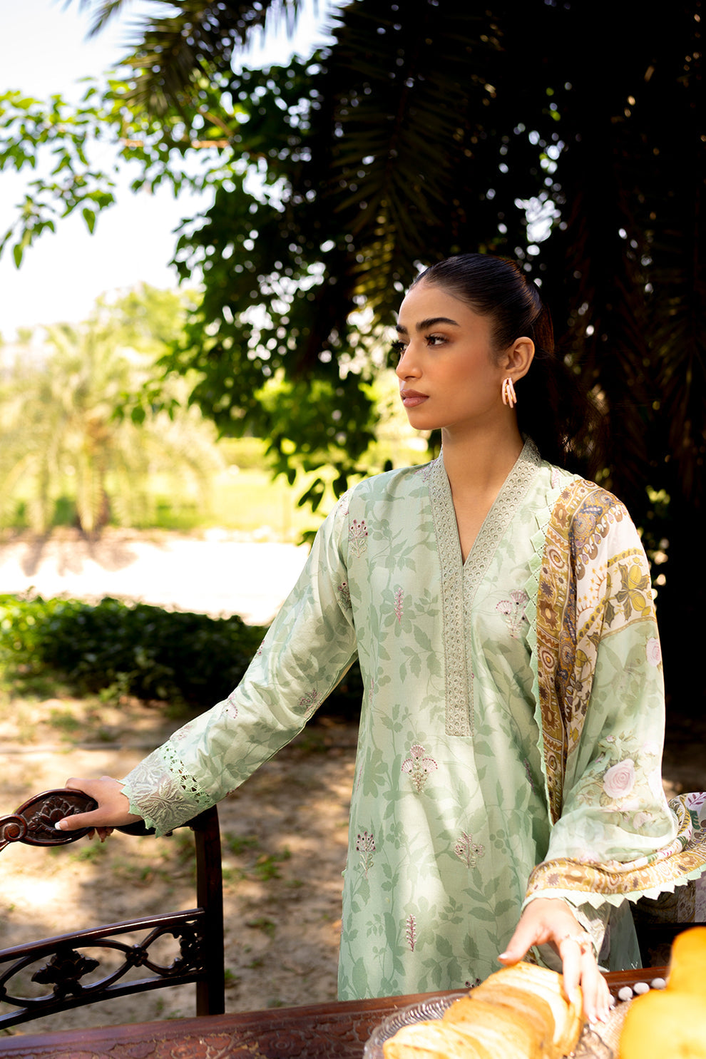 Neeshay | Summer Lines Printkari | SAGE BRUSH - House Of Hania