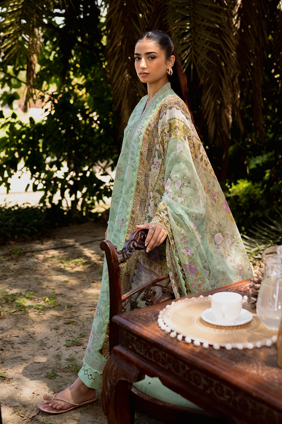 Neeshay | Summer Lines Printkari | SAGE BRUSH - House Of Hania
