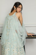 Net Embroidered Dress - House Of Hania