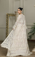 Net Embroidered Jacket with Skirt - House Of Hania