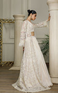 Net Embroidered Jacket with Skirt - House Of Hania