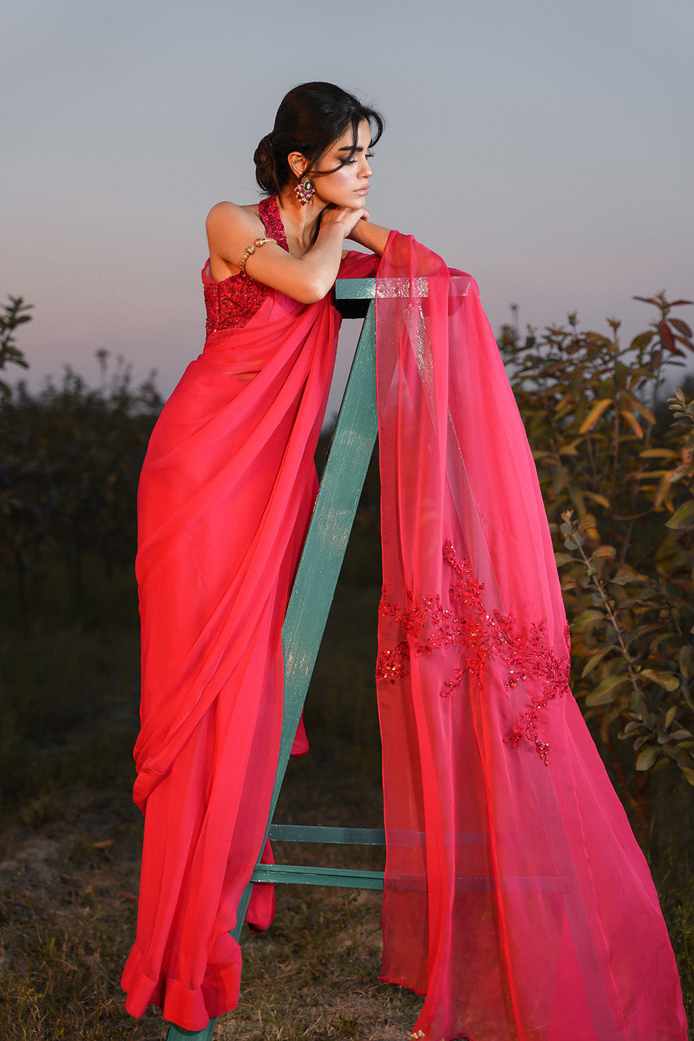 Nilofer Shahid | Verve Summer 24 | Radiant Rebel (Saree) - House Of Hania