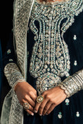 Niloufer by Mushq Embroidered Velvet 3Pc Suit MV23-01 ROYAN - House Of Hania