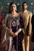 Niloufer by Mushq Embroidered Velvet 3Pc Suit MV23-02 SHIRIN - House Of Hania