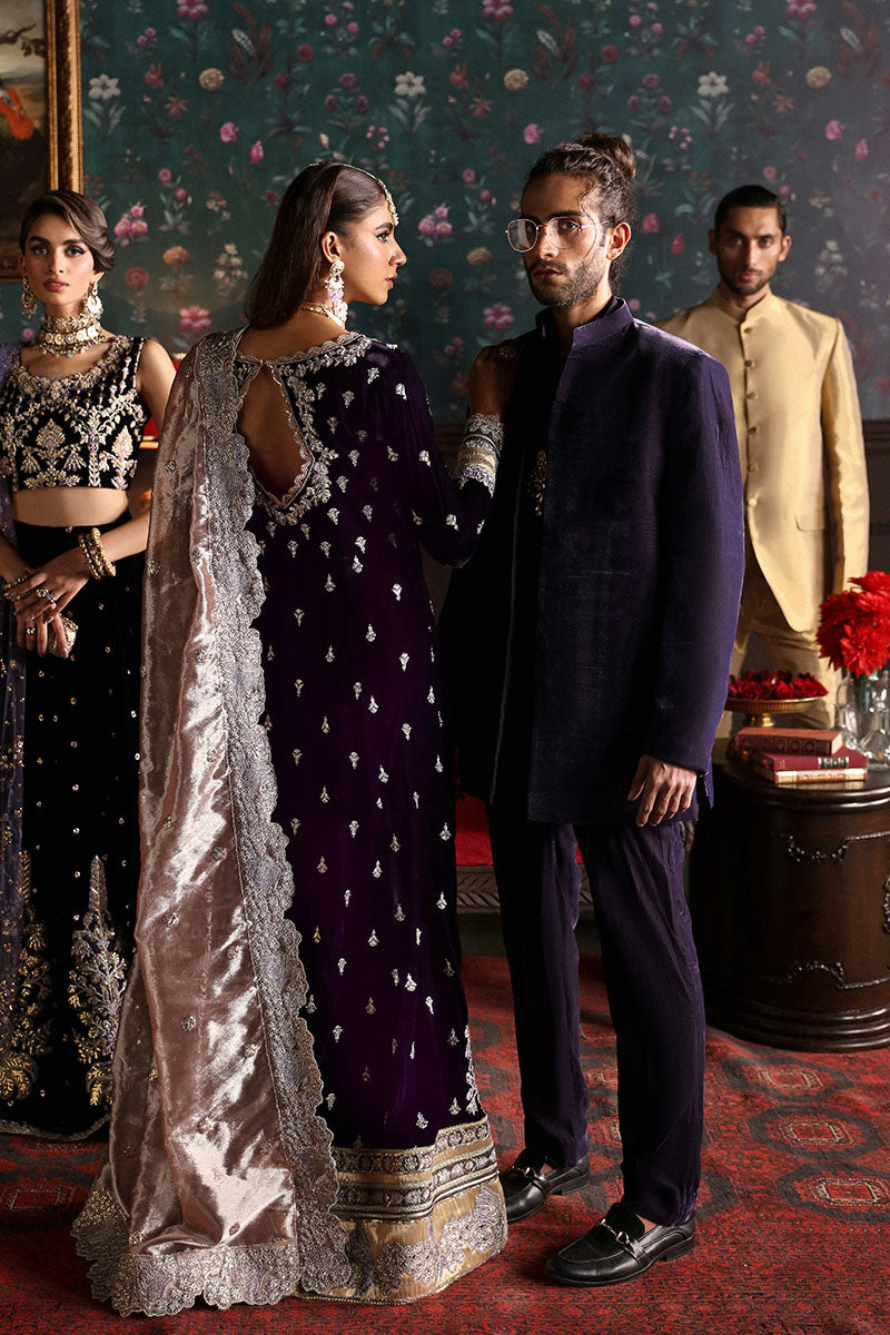 Niloufer by Mushq Embroidered Velvet 3Pc Suit MV23-02 SHIRIN - House Of Hania