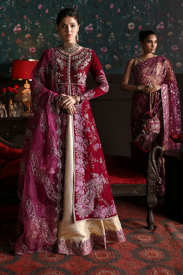 Niloufer by Mushq Embroidered Velvet 3Pc Suit MV23-06 ROXANA - House Of Hania