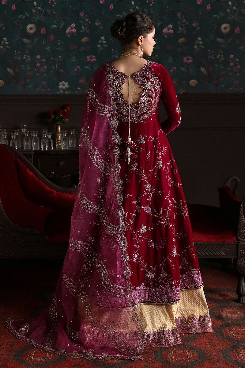 Niloufer by Mushq Embroidered Velvet 3Pc Suit MV23-06 ROXANA - House Of Hania