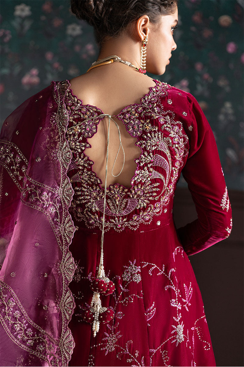 Niloufer by Mushq Embroidered Velvet 3Pc Suit MV23-06 ROXANA - House Of Hania