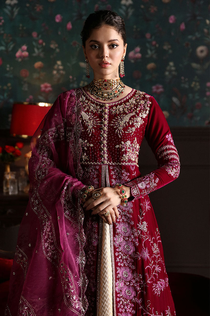 Niloufer by Mushq Embroidered Velvet 3Pc Suit MV23-06 ROXANA - House Of Hania