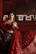 Niloufer by Mushq Embroidered Velvet 3Pc Suit MV23-08 FARAH - House Of Hania