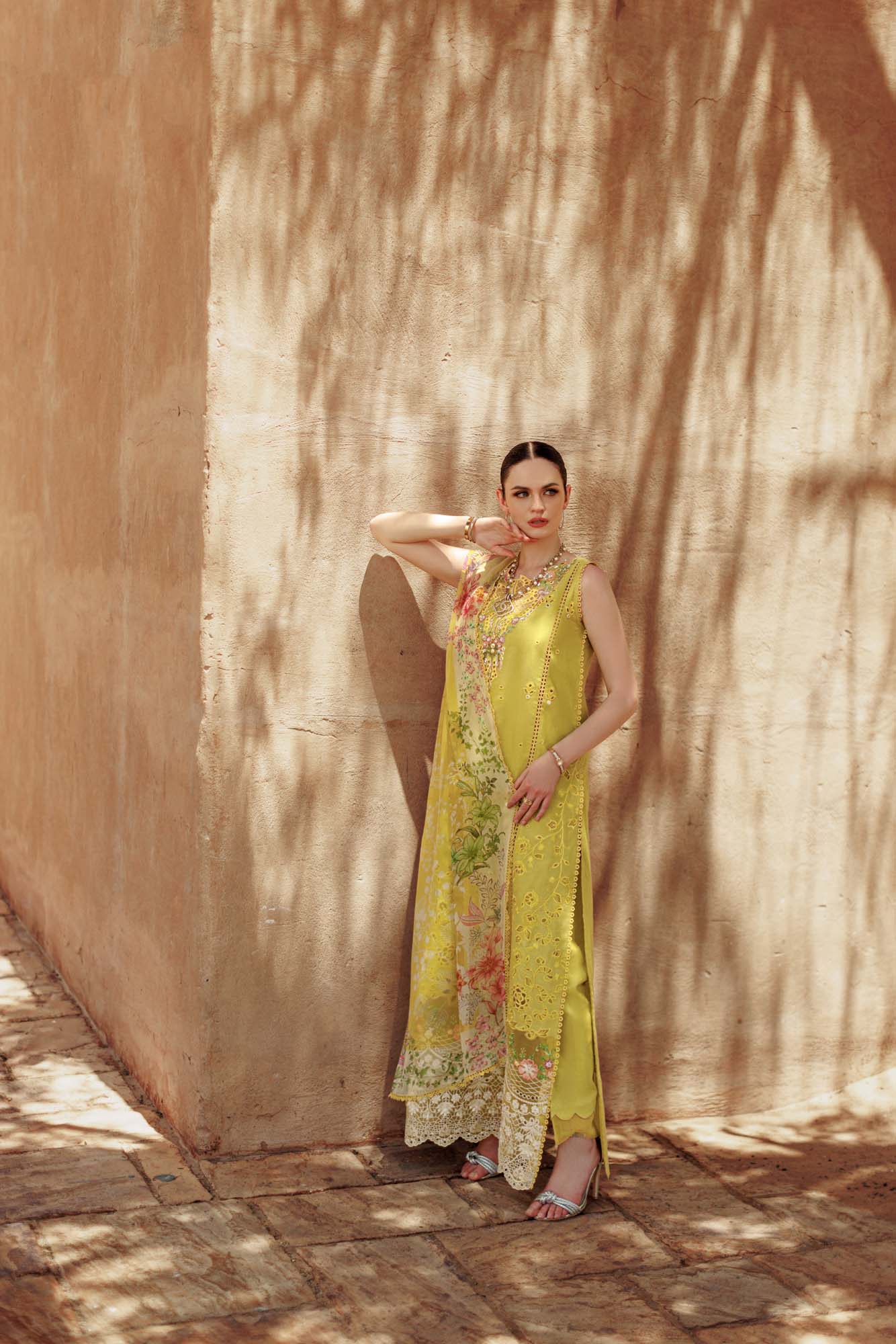 Noor By Saadia Asad | Eid Handwork Laserkari Lawn 24 | D1 - House Of Hania