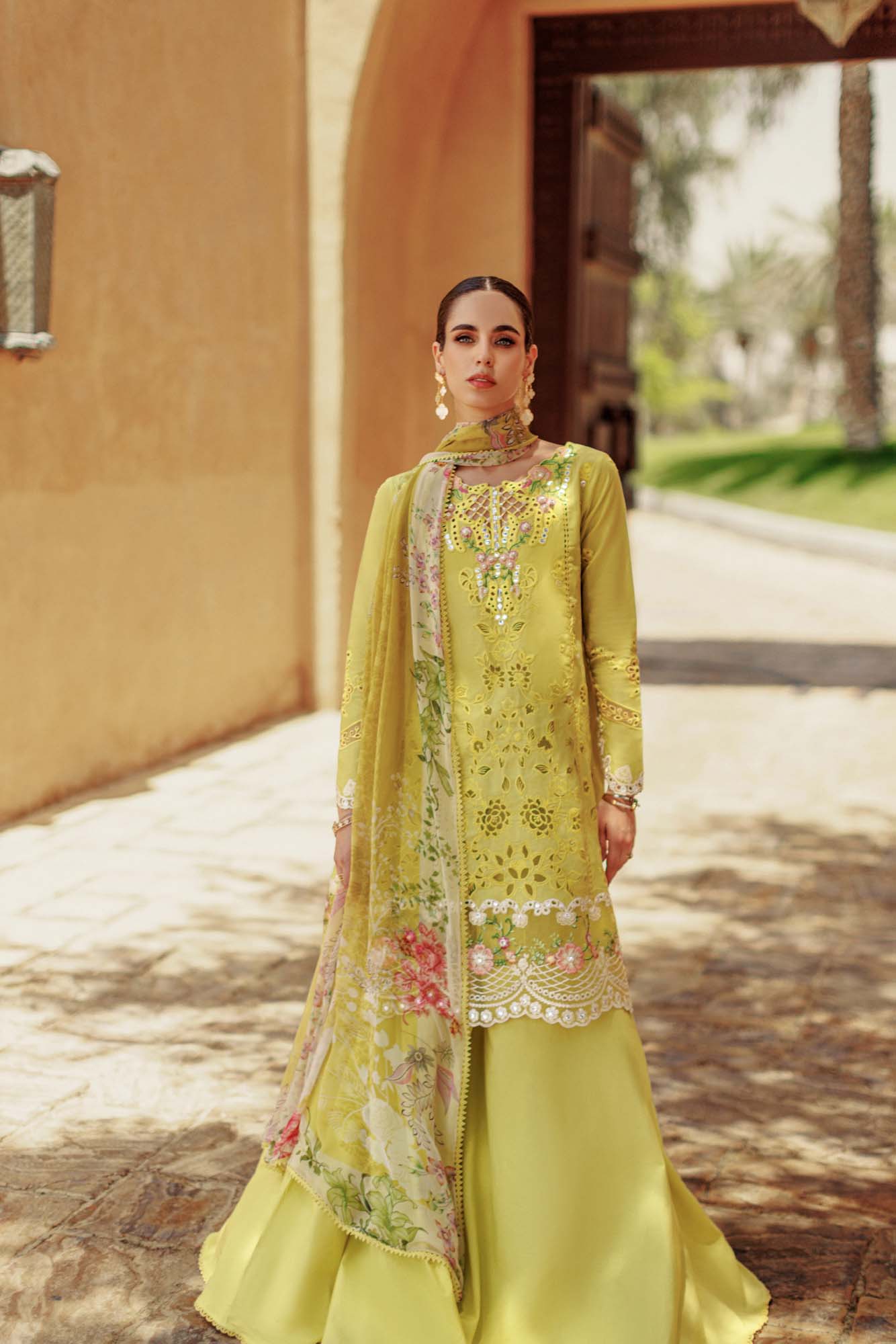 Noor By Saadia Asad | Eid Handwork Laserkari Lawn 24 | D1 - House Of Hania