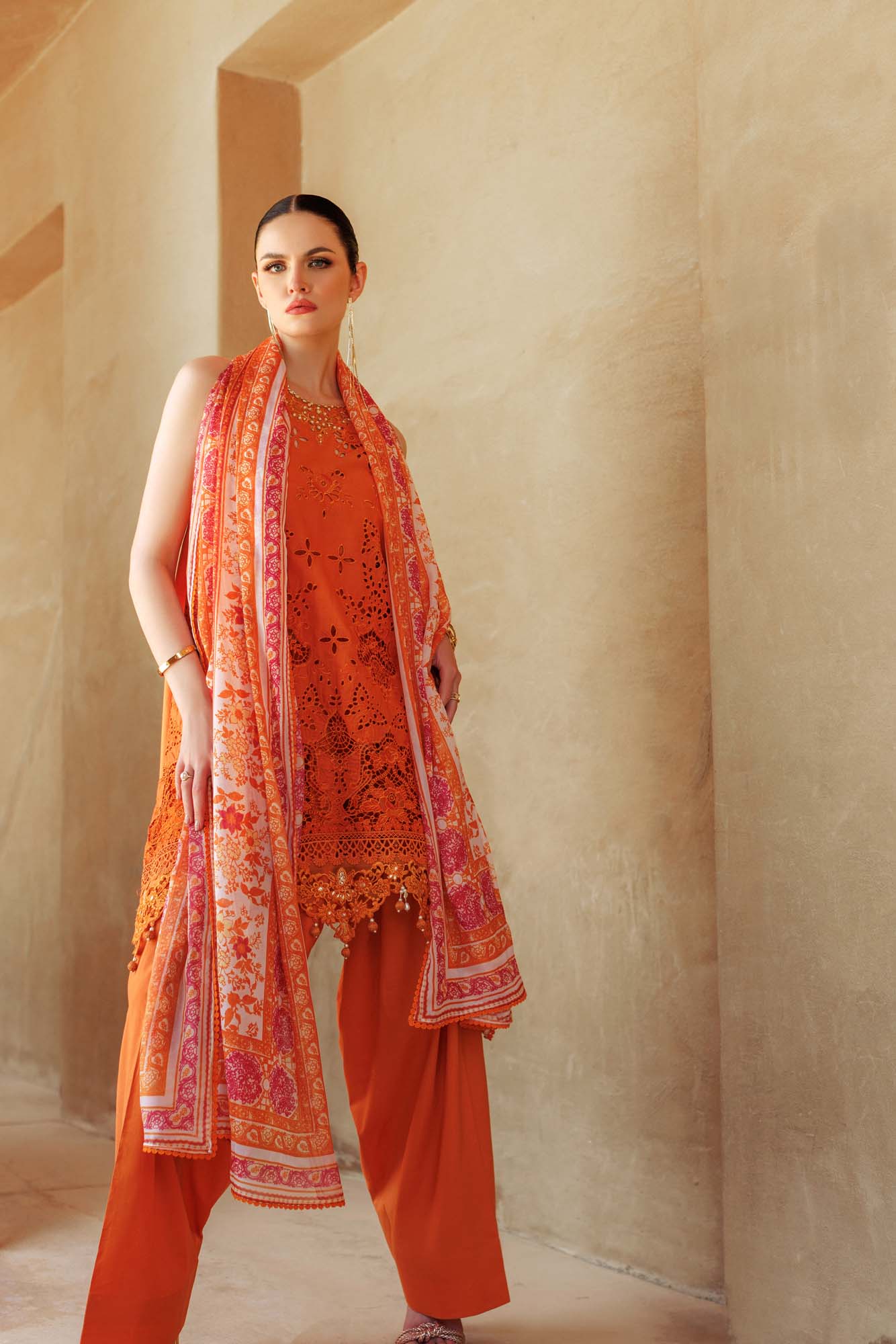 Noor By Saadia Asad | Eid Handwork Laserkari Lawn 24 | D11 - House Of Hania