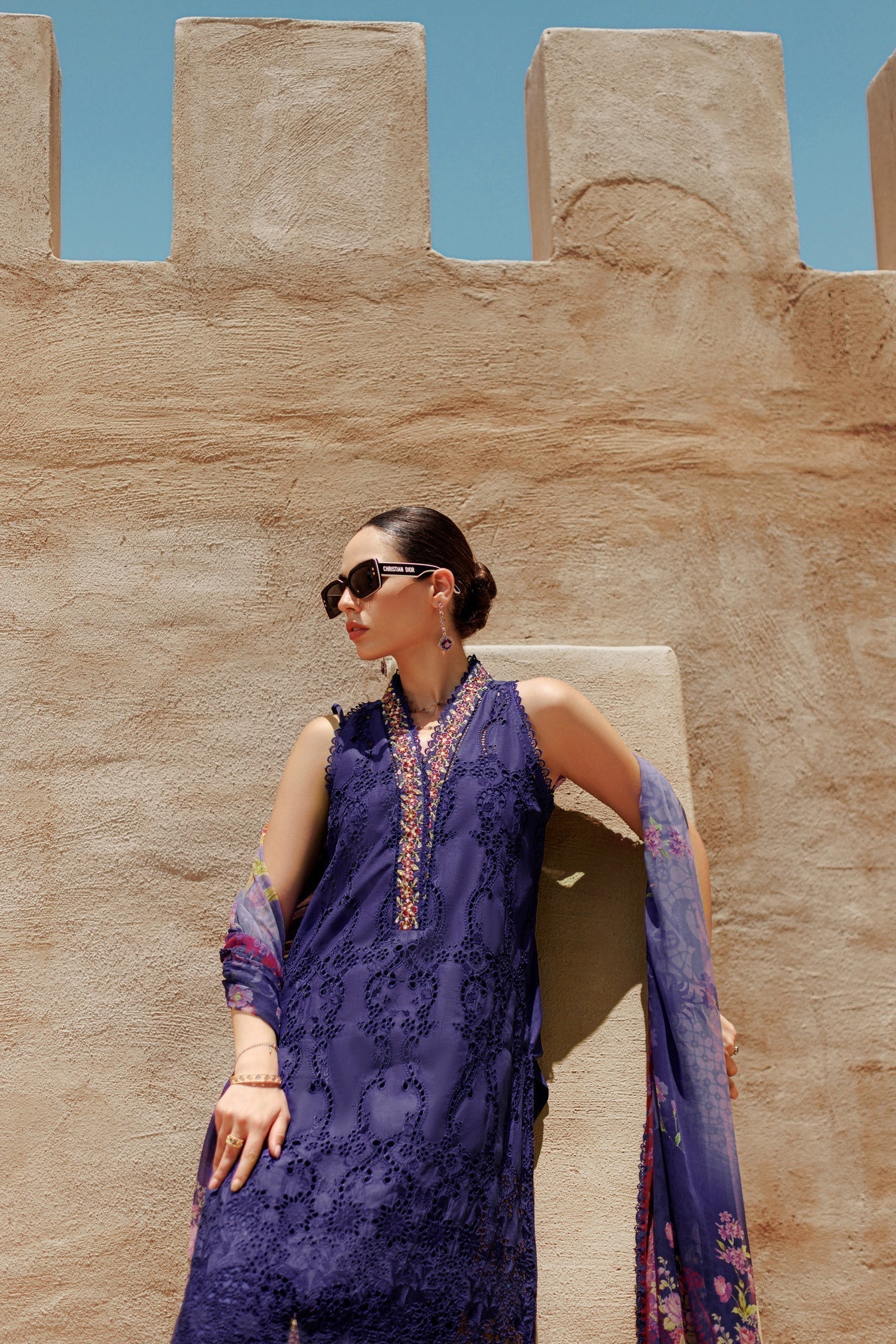 Noor By Saadia Asad | Eid Handwork Laserkari Lawn 24 | D3 - House Of Hania