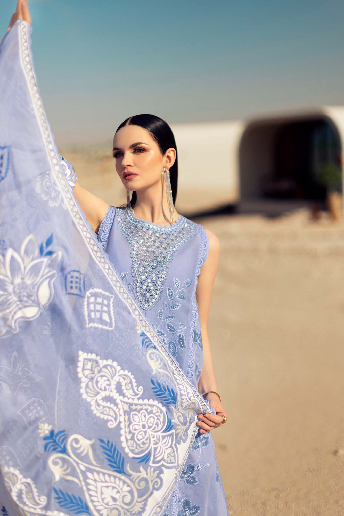 Noor By Saadia Asad | Eid Handwork Laserkari Lawn 24 | D4 - House Of Hania