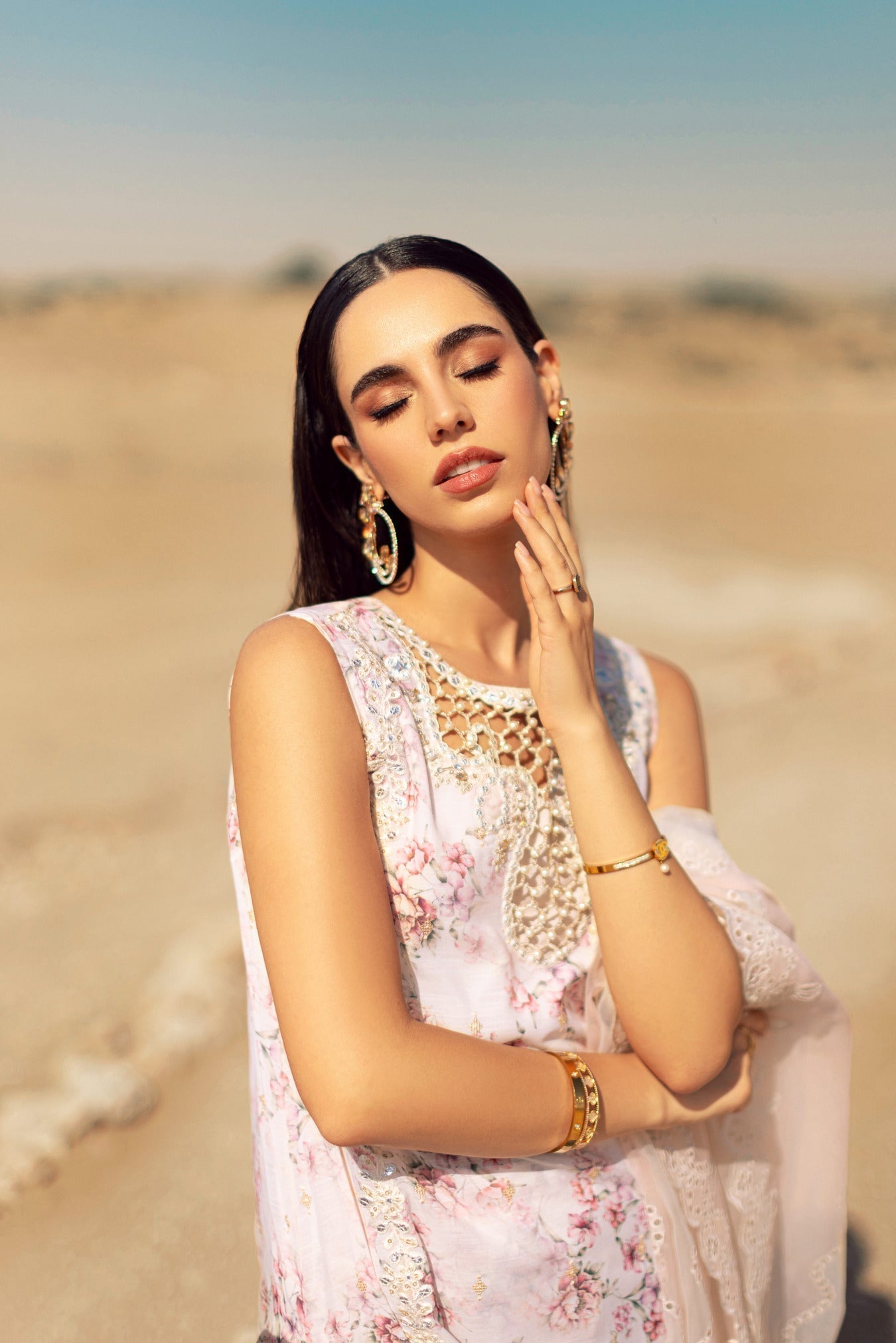 Noor By Saadia Asad | Eid Handwork Laserkari Lawn 24 | D5 - House Of Hania