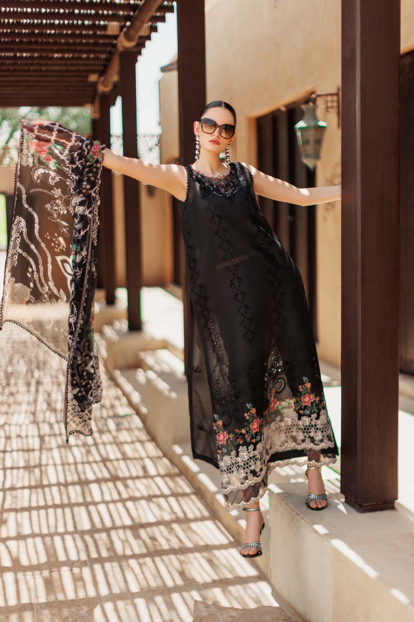 Noor By Saadia Asad | Eid Handwork Laserkari Lawn 24 | D6 - House Of Hania