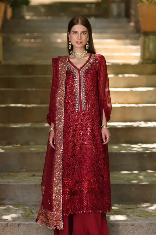 Noor by Saadia Asad | Chiffon Formals 23 | D3-Sirena - House Of Hania