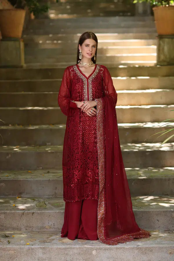 Noor by Saadia Asad | Chiffon Formals 23 | D3-Sirena - House Of Hania